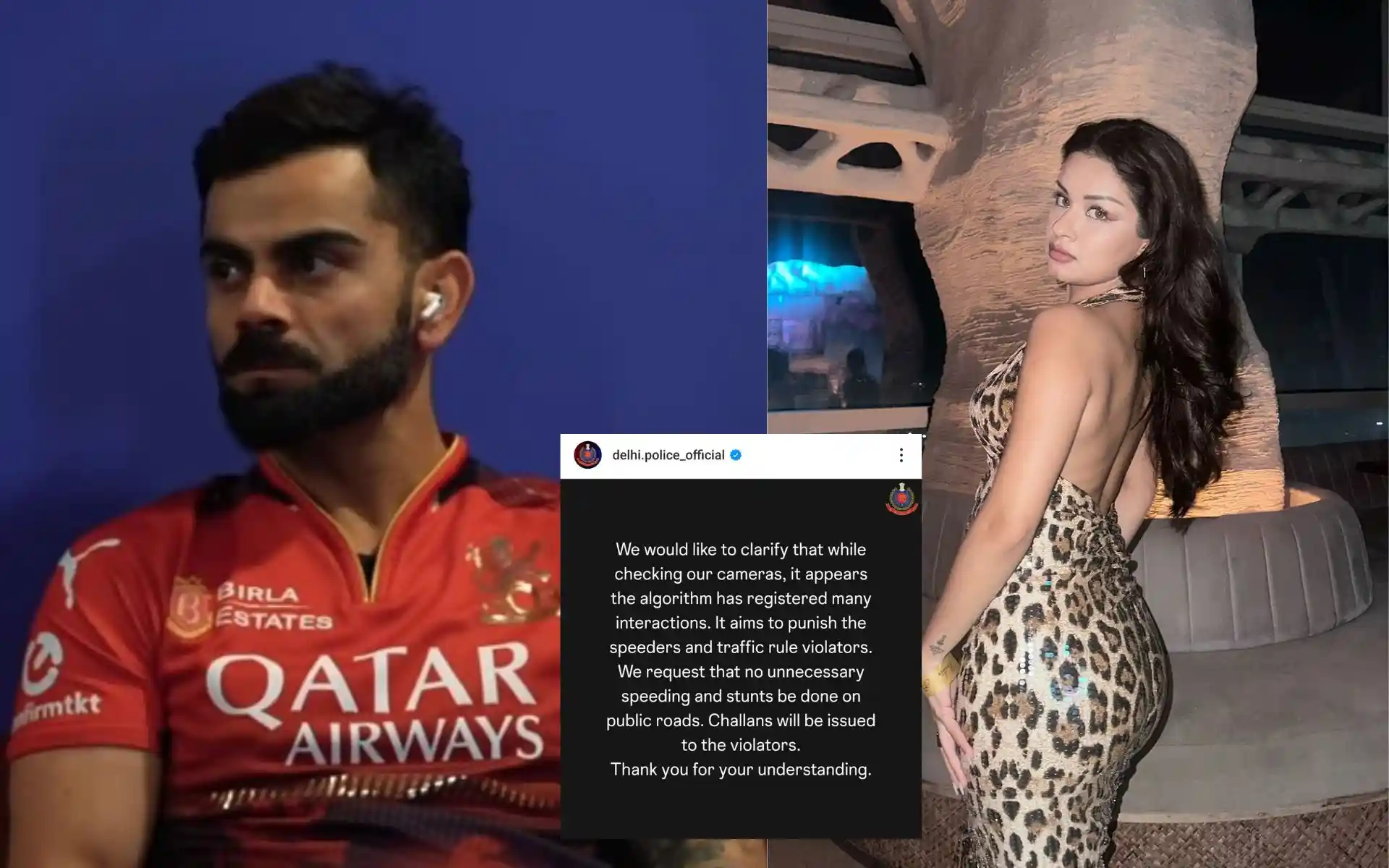 "Algorithm" Delhi Police Trolls Virat Kohli Following Avneet Kaur's Controversy